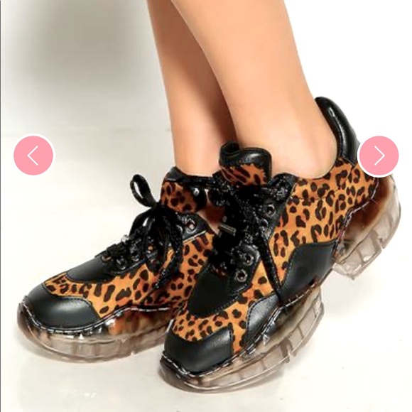 New Glam Leopard Print Sneakers - Picture 5 of 7